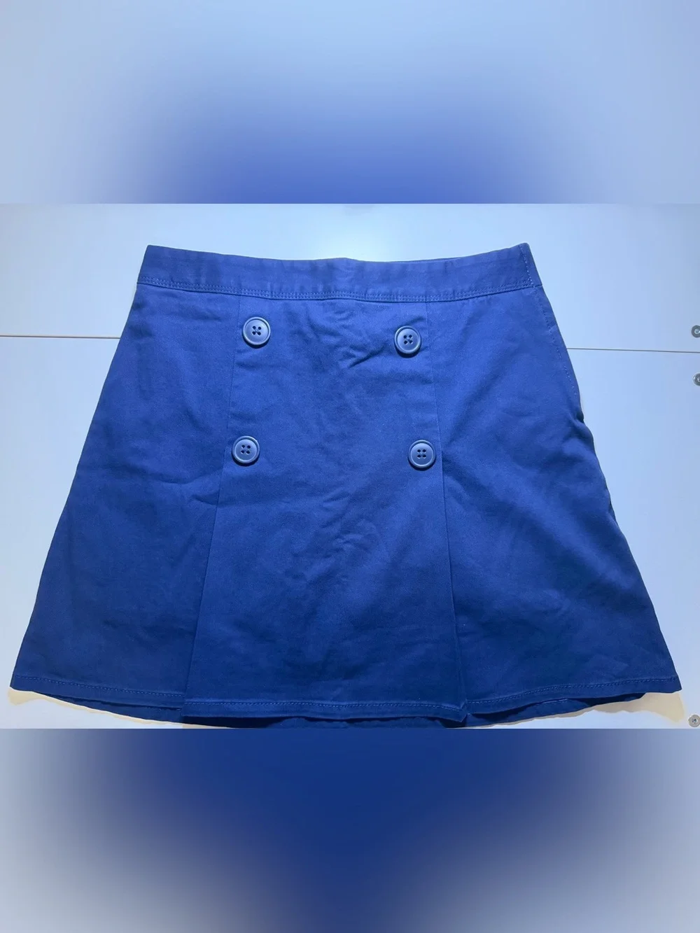 Children’s Place Navy Blue‎ Women's Skirt with Buttons 16 Slim Kids Uniform